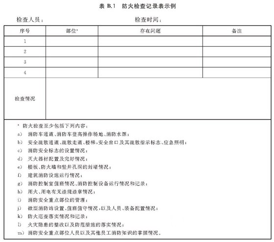 防火巡查記錄表A